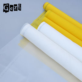 Китай Белая желтая сетка печатания экрана полиэстера, сетка ткани шелковой ширмы простого Веаве поставщик