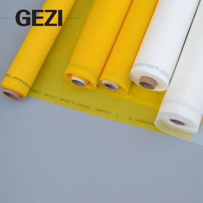 Китай Ткань белой желтой сетки печатания /screen шелковой ширмы нейлона полиэстера скрепляя болтами для печатания поставщик